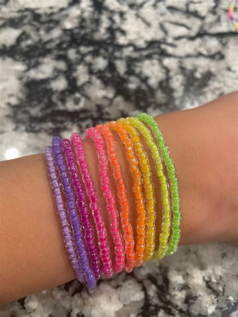 Glossy Neon Bracelets Etsy