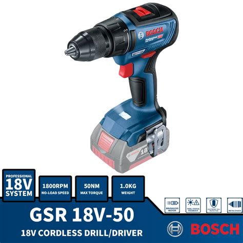 BOSCH GSR 18V 50 Cordless Brushless Compact Driver Drill 18V Lithium