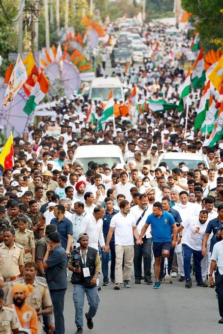 Congress Leaders During Bharat Jodo Yatra In Tumakuru