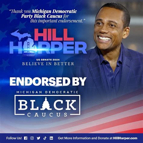 Michigan Democratic Black Caucus Endorses Hill Harper For U S Senate