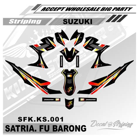 Sticker Striping Decal Full Body Suzuki SATRIA FU BARONG Striping