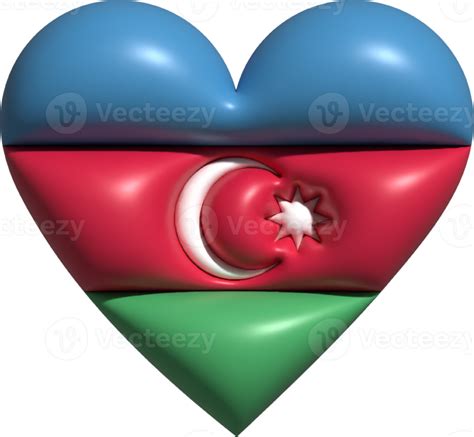 Azerbaijan Flag Heart 3d 22121028 Png