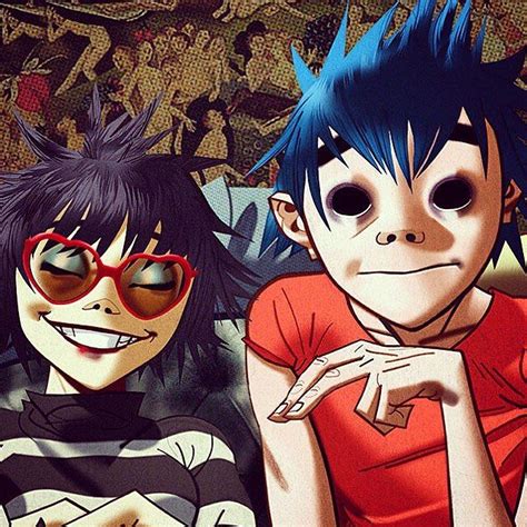 Noodle And 2d Gorillaz Phase 4 Fanart 2d And Noodle Cartoons Band Gorillaz Noodle Jamie