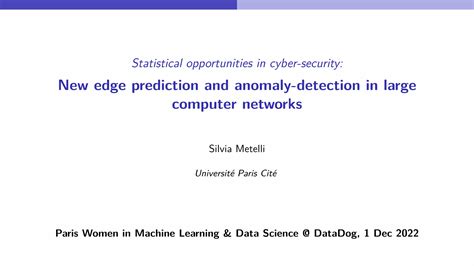 New Edge Prediction And Anomaly Detection In Large Computer Networks Ppt