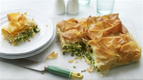 Potato Cheese And Spinach Filo Pie Recipe Bbc Food