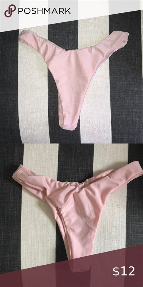 Light Pink High Waisted Cheeky Bikini Bottoms Never Worn Swim Bikinis