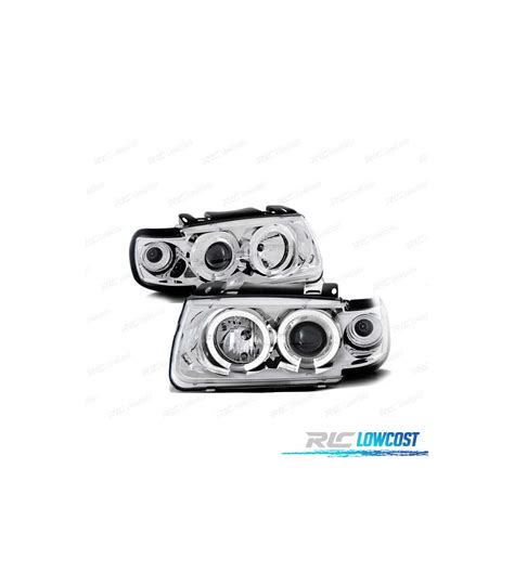 FARÓIS ANGEL EYES PARA VOLKSWAGEN VW POLO 6N HATCHBACK 94 99 CROMADO