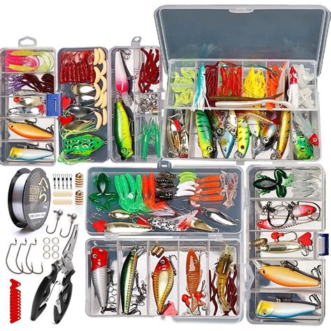 LUC 18 56pcs Conjunto De Iscas De Pesca Múltiplas Wobblers Kit De Cores