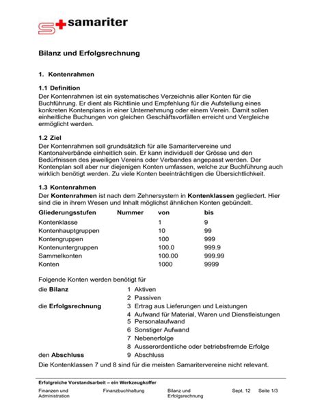 Bilanz Und Erfolgsrechnung