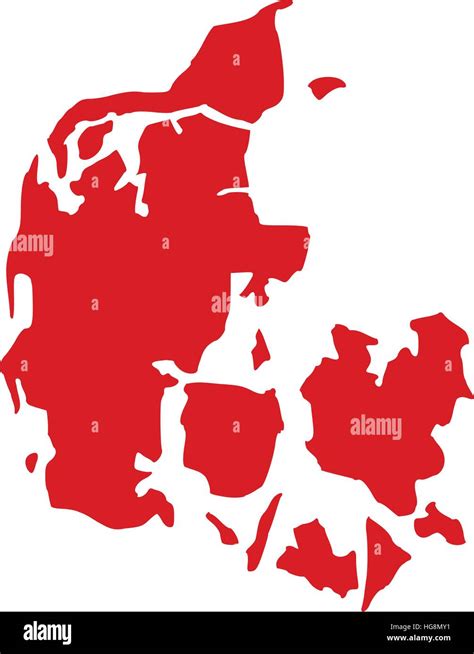 Denmark Map Stock Vector Images Alamy