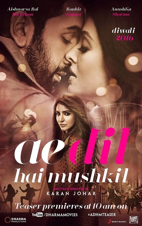 Ae Dil Hai Mushkil Trailer, Dialogues | Ae Dil Hai Mushkil Posters