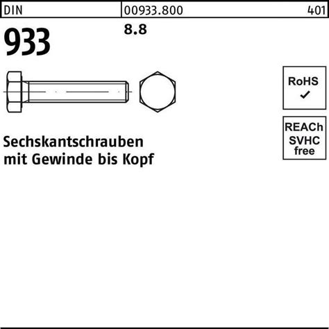 Sechskantschraube Din 933 Vg M 3 X 8 8 8 Preisvergleich Deutschlandcard