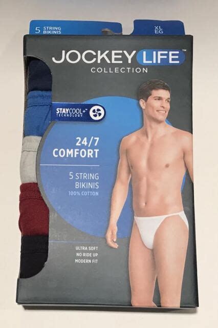 Jockey Life Men S 5 String Bikini Underwear XL NEW 100 Cotton EBay