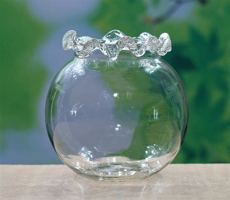 SHOBHANA ENTERPRISES Crystal Clear Glass Fish Or Terrarium Round Bowl