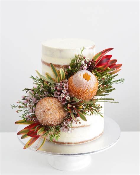 Australian Natives Naked Cake Sugarnoms Wedding Cakes With Flowers Wedding Cake Rustic