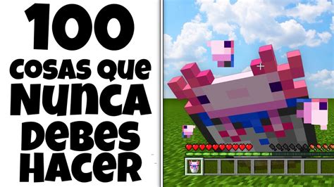 100 Cosas Que NUNCA Debes De Hacer En Minecraft YouTube