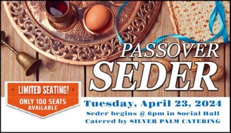 Second Night Passover Seder 2024 Congregation Children Of Isreal