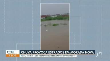 CETV 1ª Edição Fortaleza Chuva provoca estragos em Morada Nova