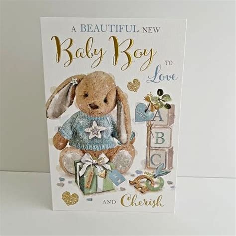 Prelude New Baby Boy Card Congratulations On The Birth Of Your