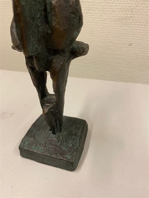 Ton Jacobs Figurin Ton Jacobs Massief Bronzen Beeld Gesigneerd 1