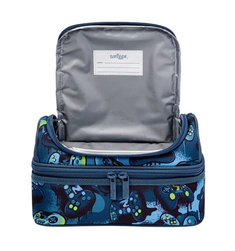 Smiggle Vivid Double Decker Lunchbox Grey Y