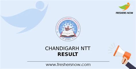 Chandigarh NTT Result 2024 Out Cut Off Marks Merit List