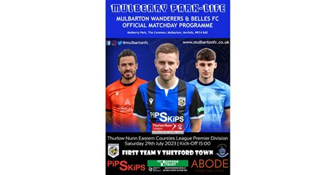 Matchday Programme First Team V Thetford Town