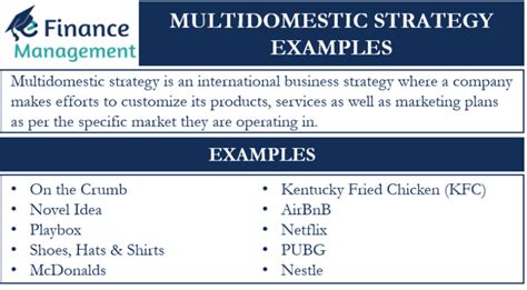 Multidomestic Strategy Examples