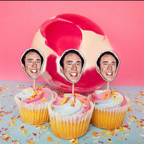 Nicolas Cage Cupcake Toppers Birthday Cupcake Toppers Funny - Etsy