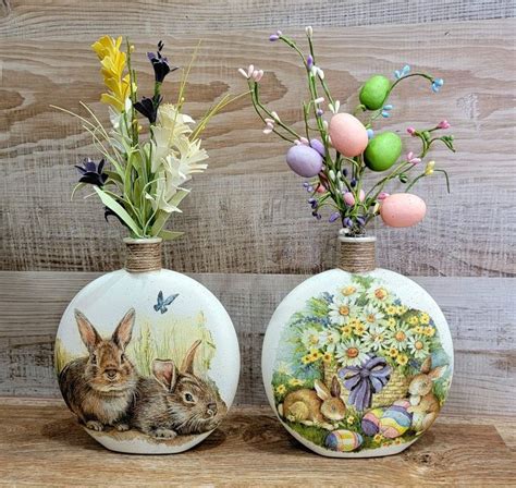 Pin By Elizabeth Econom On Easter Best Decoupage Jars Jar Crafts