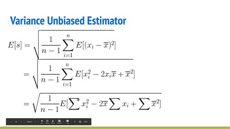 Unbiased Estimator Of Population Variance Lessons In Statistics YouTube