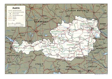 Landkarte Oesterreich Politische Karte Weltkarte Karten Und