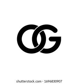 Og Monogram Logo Letter Initial Letter Stock Vector Royalty Free