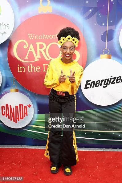 Tsehay Hawkins of The Wiggles poses on the red carpet at Woolworths... News Photo - Getty Images