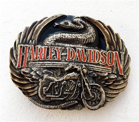 Vintage Boucle De Ceinture Harley Davidson Serpent Boucle De