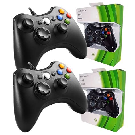 Controle Xbox 360 Fio P Xbox 360 Pc Joystick USB C Chip