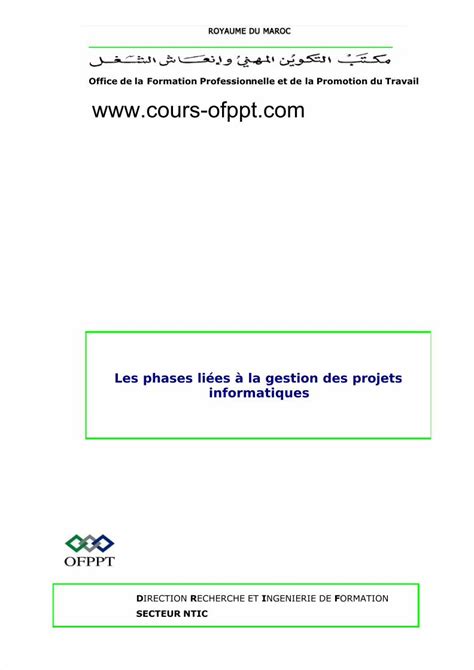 PDF Les phases liées à la gestion des projets informatiques DOKUMEN