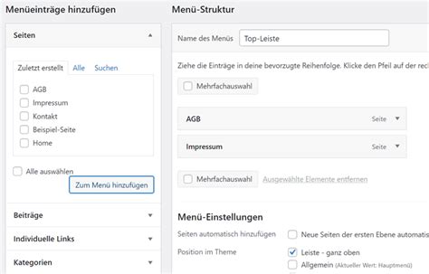 Wordpress Men Erstellen Anpassen Einfache Tipps