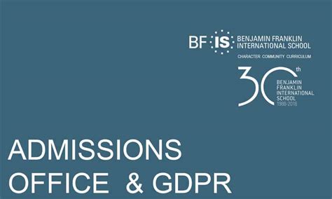 Admissions Office And Gdpr Openapply