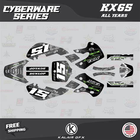 Kalair Gfx Graphics Kit For Kawasaki Kx Cyberware Series