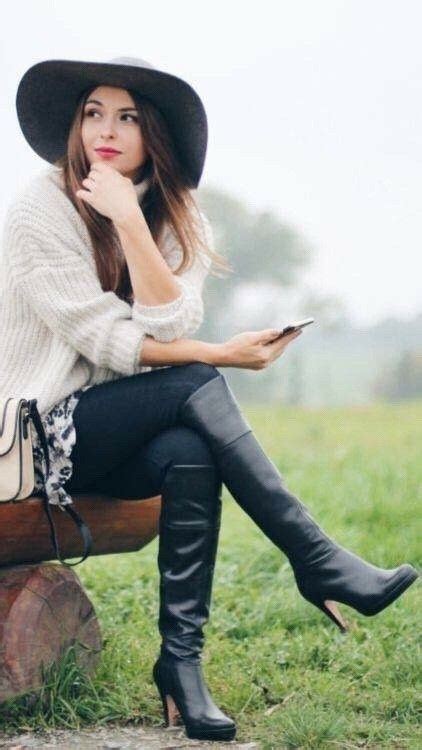 Pin By Fatrosita On Womens Sweaters Sexy Boots Fashion Jeans And Boots