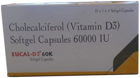 Cholecalciferol Vitamin D Softgel Capsules Iu At Rs Box K