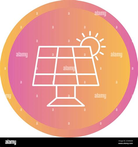 Unique Solar Panel Vector Line Icon Stock Vector Image Art Alamy