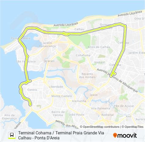 Rota da linha t450 rapidão terminal cohama terminal praia grande