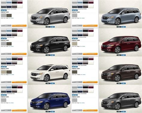 2016 Honda Odyssey Color Chart: A Visual Reference of Charts | Chart Master