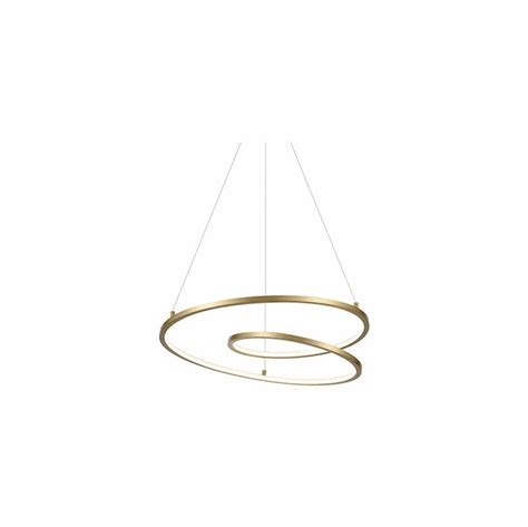 Kuzco PD11119 AN Twist Modern Antique Brass LED 19 Hanging Pendant