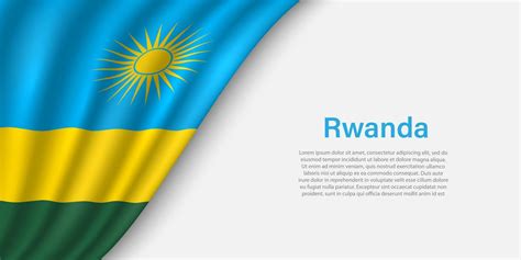 Wave Flag Of Rwanda On White Background Vector Art At Vecteezy