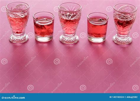 Close Up View Of Rose Refreshment Drinks Stock Photo Image Of Fresh