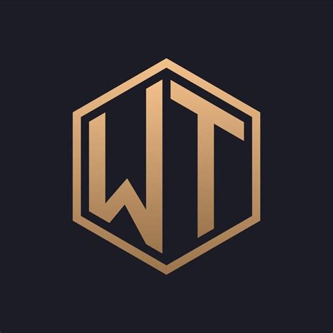 Elegante Letra Hexagonal Dise O Inicial Del Logotipo De Wt Plantilla De