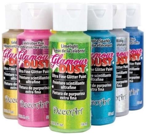 DecoArt Glamour Dust Ultra Fine Glitter Craft Paint 2oz 59ml